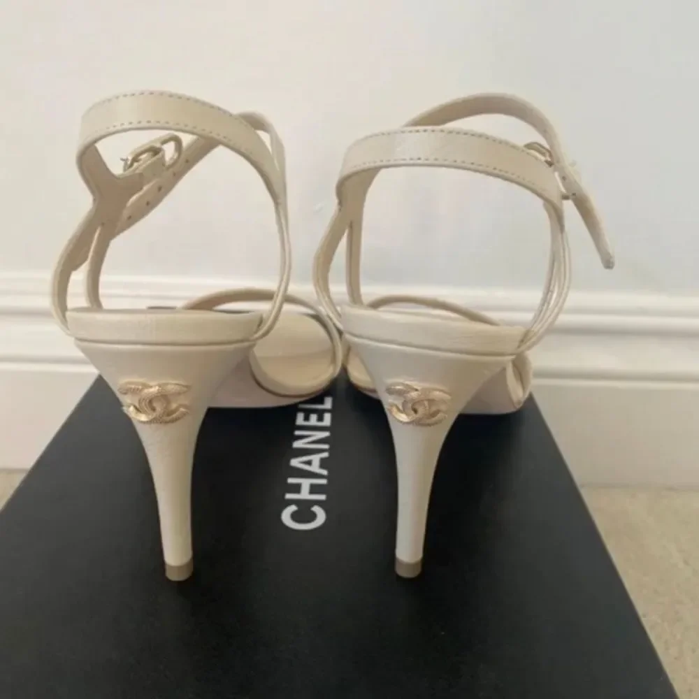 Chanel ivory sandals